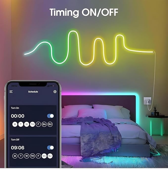LED Neon RGB Strip Light 5 METRES with App Control, Smart Timer, Remote Control, Multi-Color Magic Effects,Music Control,Voice Control