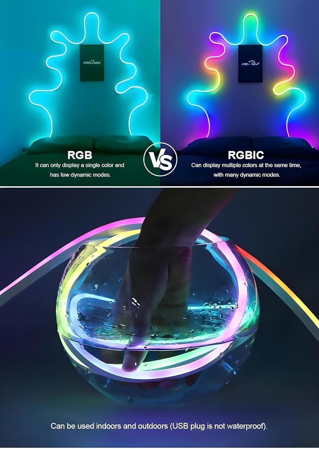LED Neon RGB Strip Light 5 METRES with App Control, Smart Timer, Remote Control, Multi-Color Magic Effects,Music Control,Voice Control
