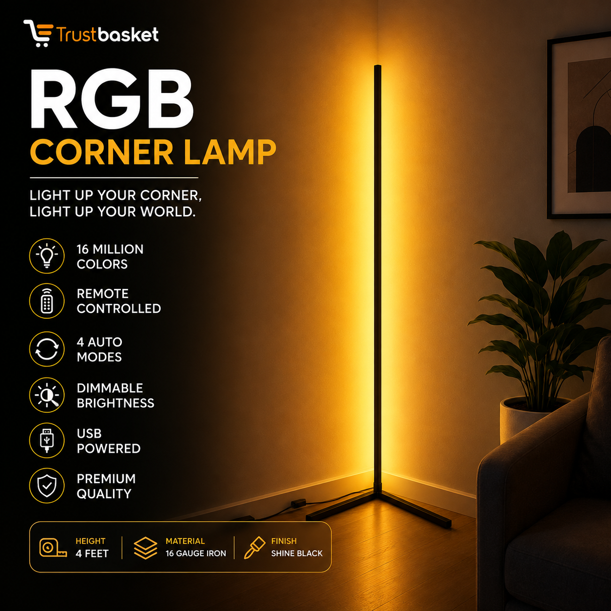 GlowCorner™ RGB Floor Lamp