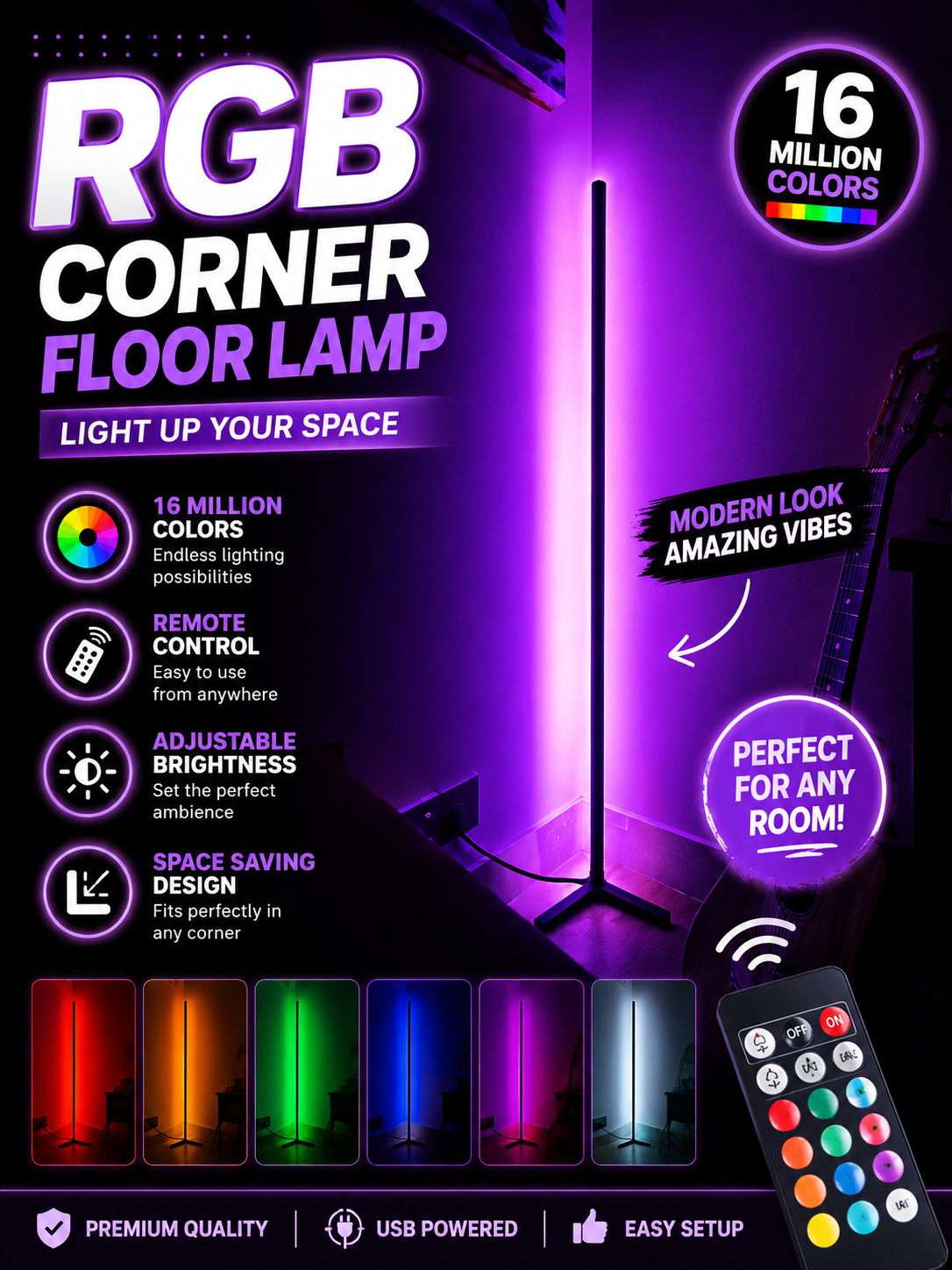 GlowCorner™ RGB Floor Lamp