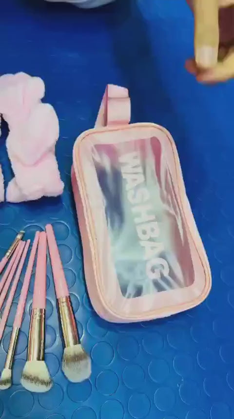 Travel Beauty Kit — Blenders, Brushes & Wash Bag